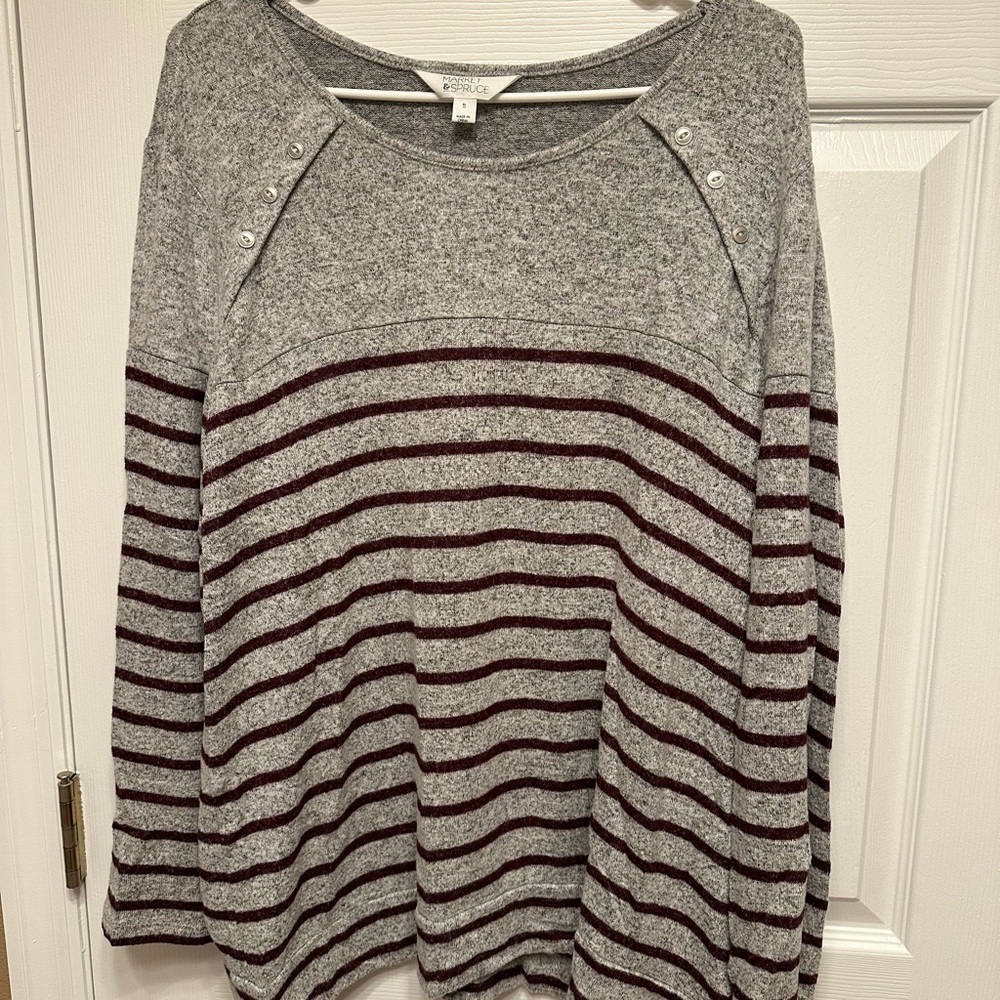 Market & Spruce Heather Gray Sweater